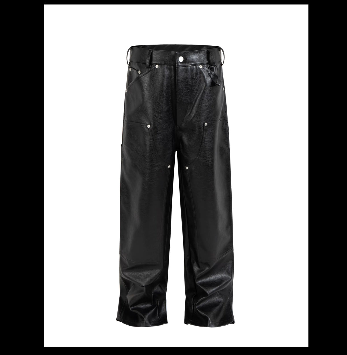 Riveted Double-Knee Faux-Leather Pants product view 2