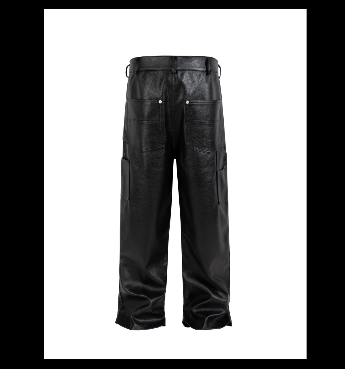 Riveted Double-Knee Faux-Leather Pants product view 3