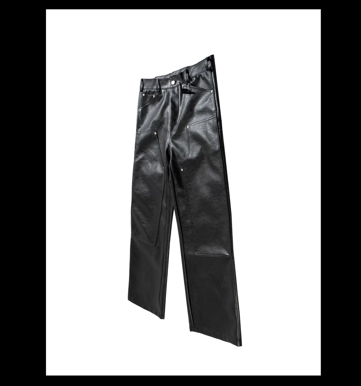 Riveted Double-Knee Faux-Leather Pants product view 4