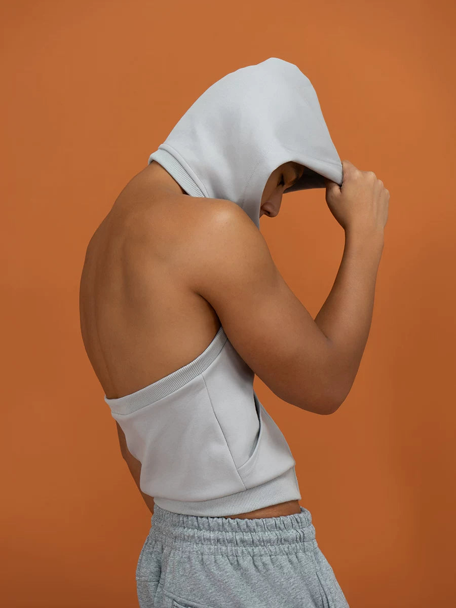 Open-Back Hooded Zip Tank product view 3