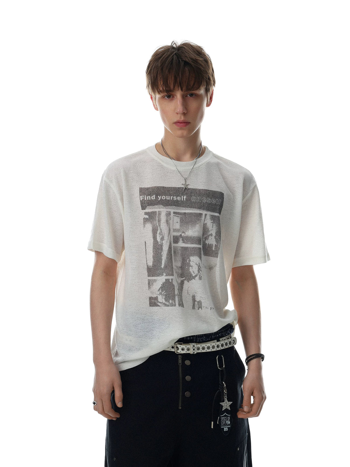 Faded Photo-Print Relaxed Tee product view 1