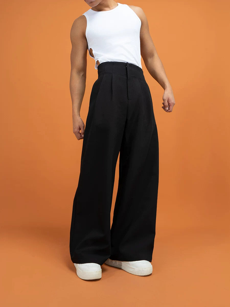 High-Waist Balloon Wide-Leg Trousers product view 3