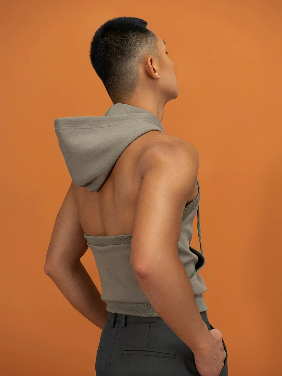 Open-Back Hooded Zip Tank product view 4