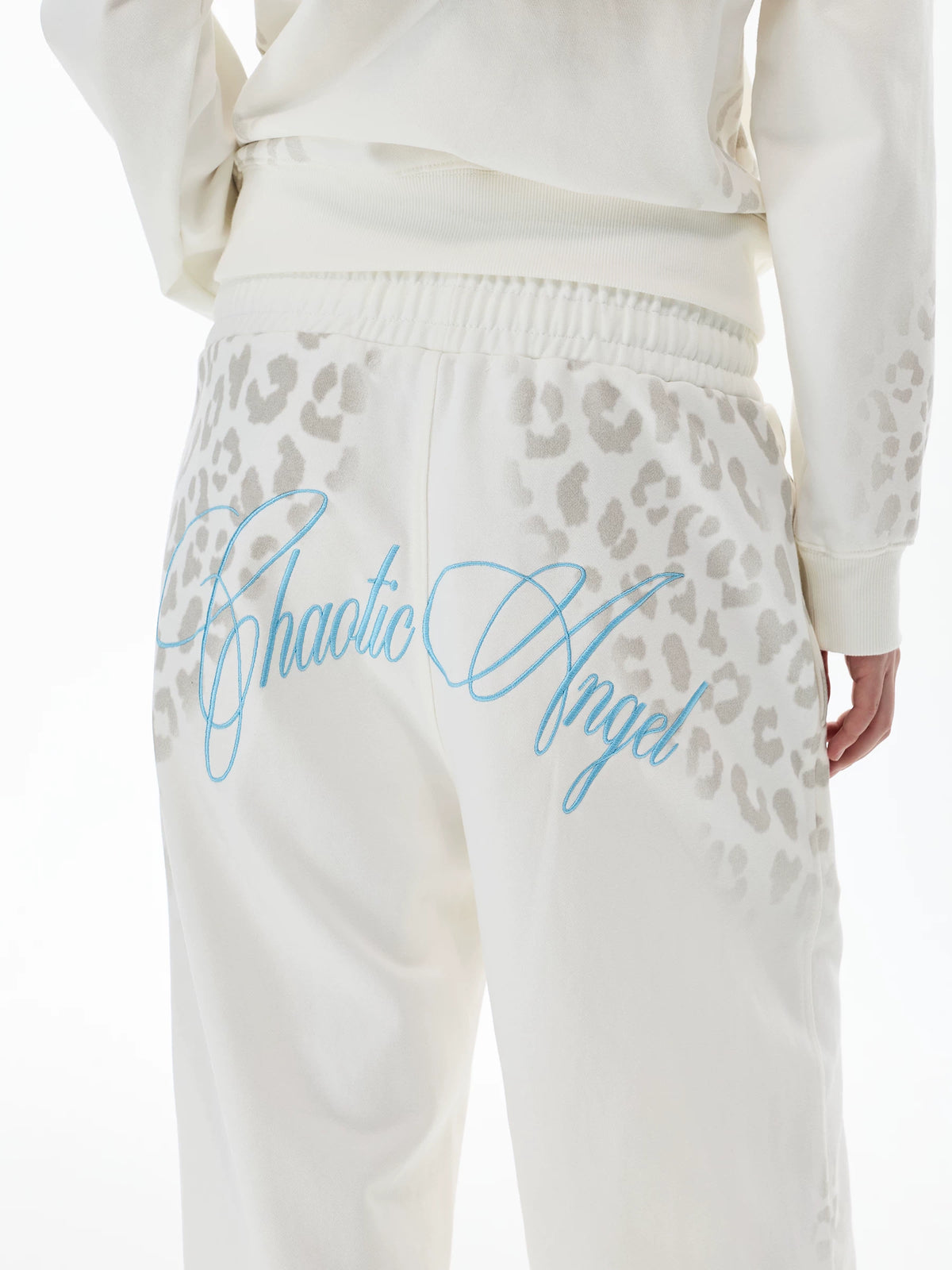 Ivory Leopard-Print Hoodie and Pants Separates product view 4
