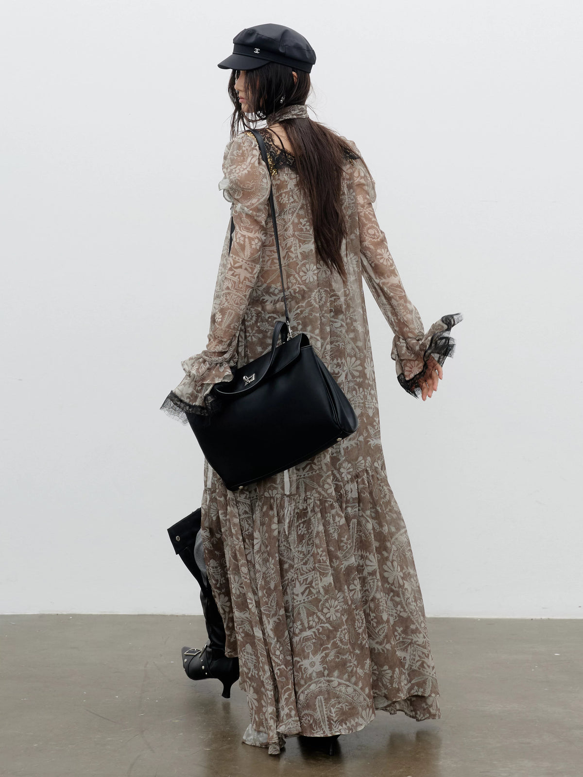 Bohemian Floral Button-Front Maxi Dress product view 4