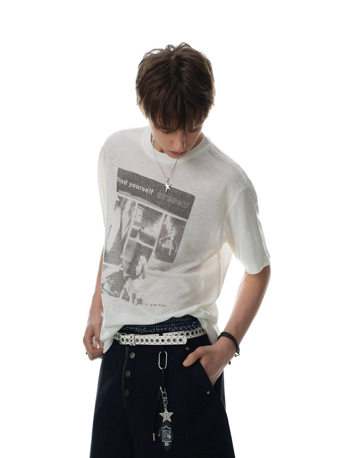Faded Photo-Print Relaxed Tee product view 5
