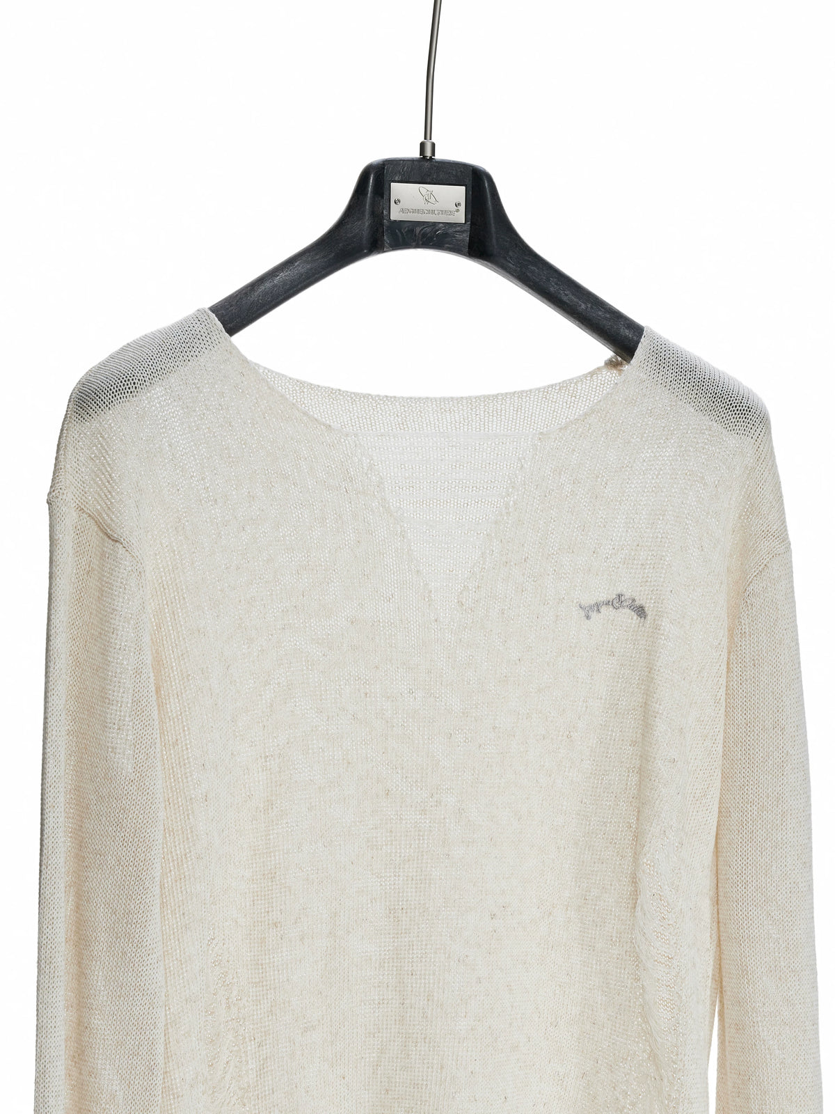 Distressed Deep-V Knit Top product view 5