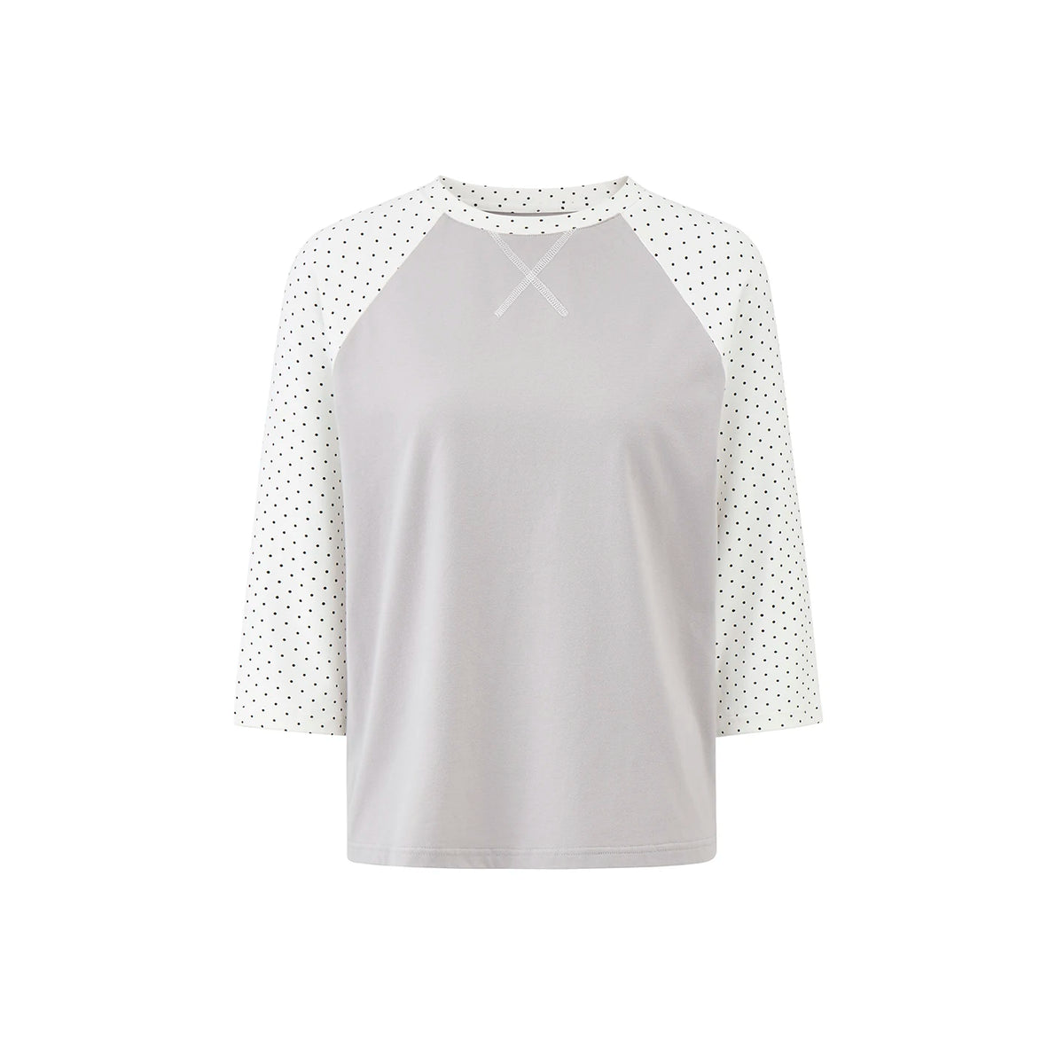 Contrast Raglan Three-Quarter Sleeve Tee product view 2