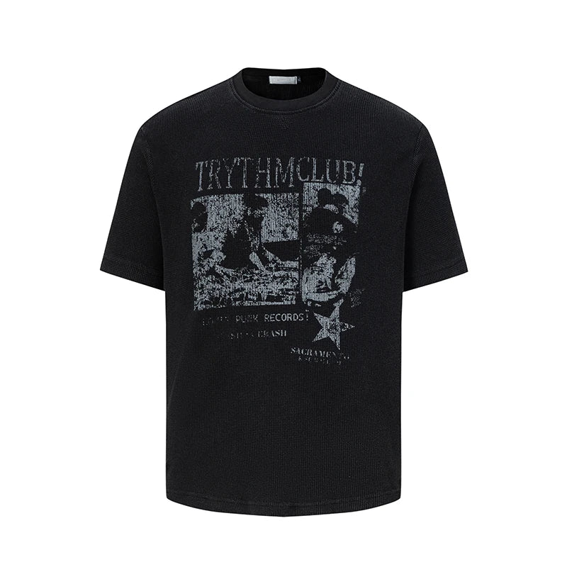 Rock-Graphic Waffle Knit Tee product view 3