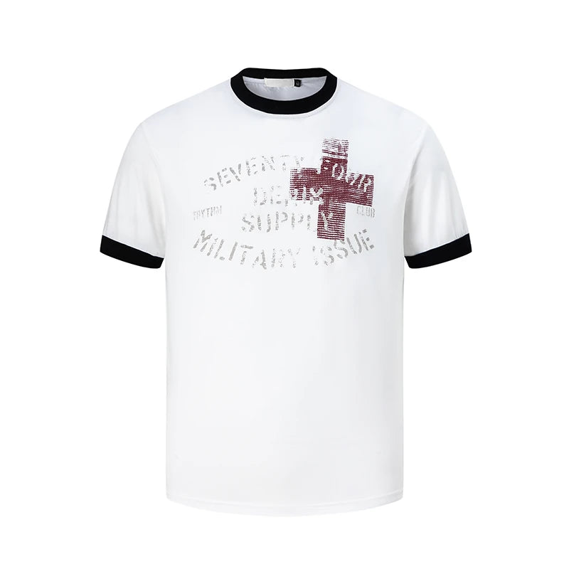 Cross-Graphic Contrast Ringer Tee product view 2