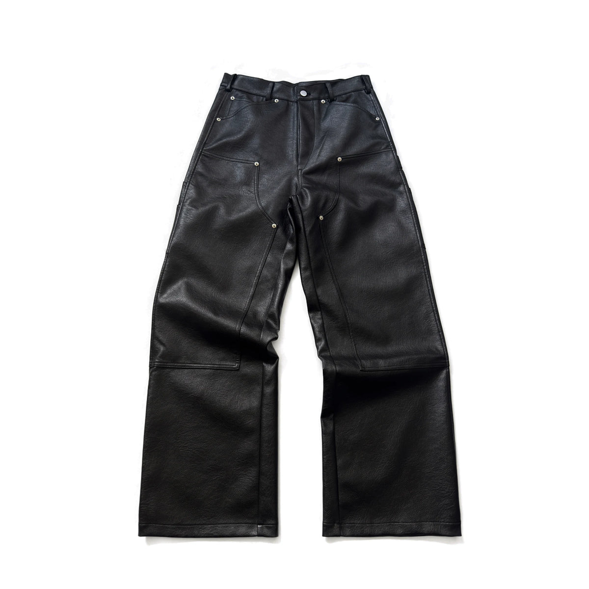 Riveted Double-Knee Faux-Leather Pants product view 1