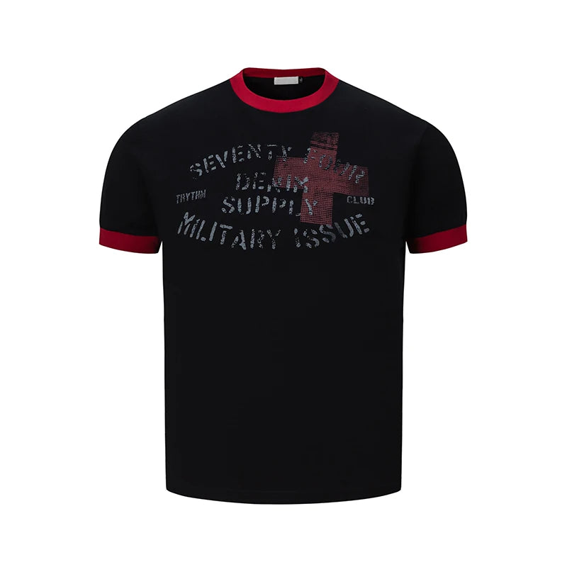 Cross-Graphic Contrast Ringer Tee product view 3