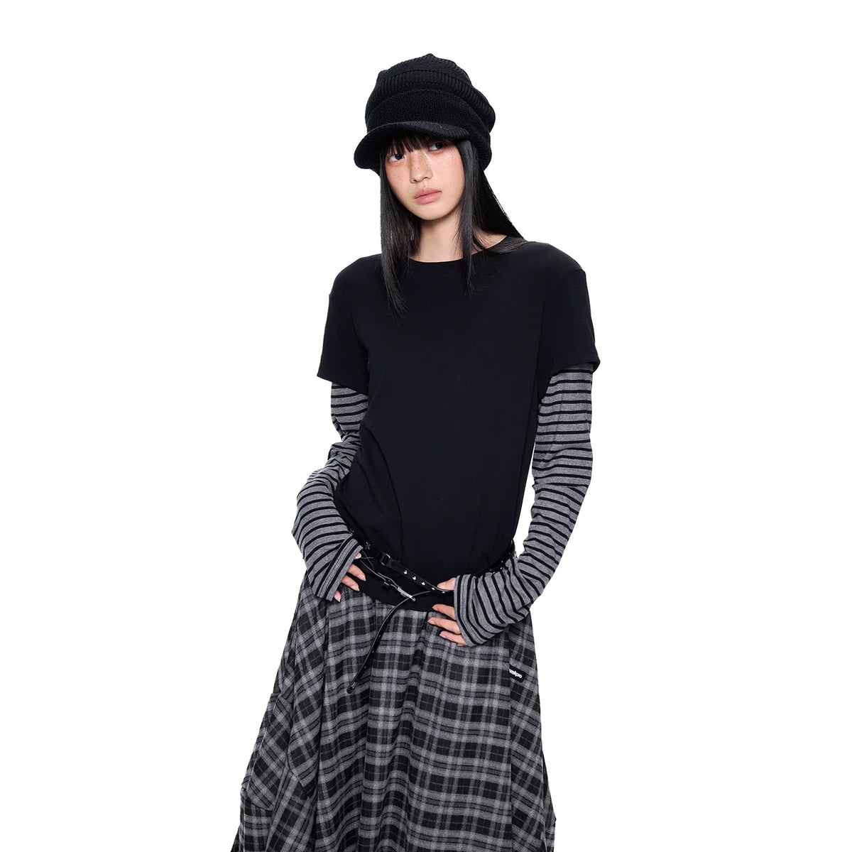 Layered Stripe Long-Sleeve Tee product view 5