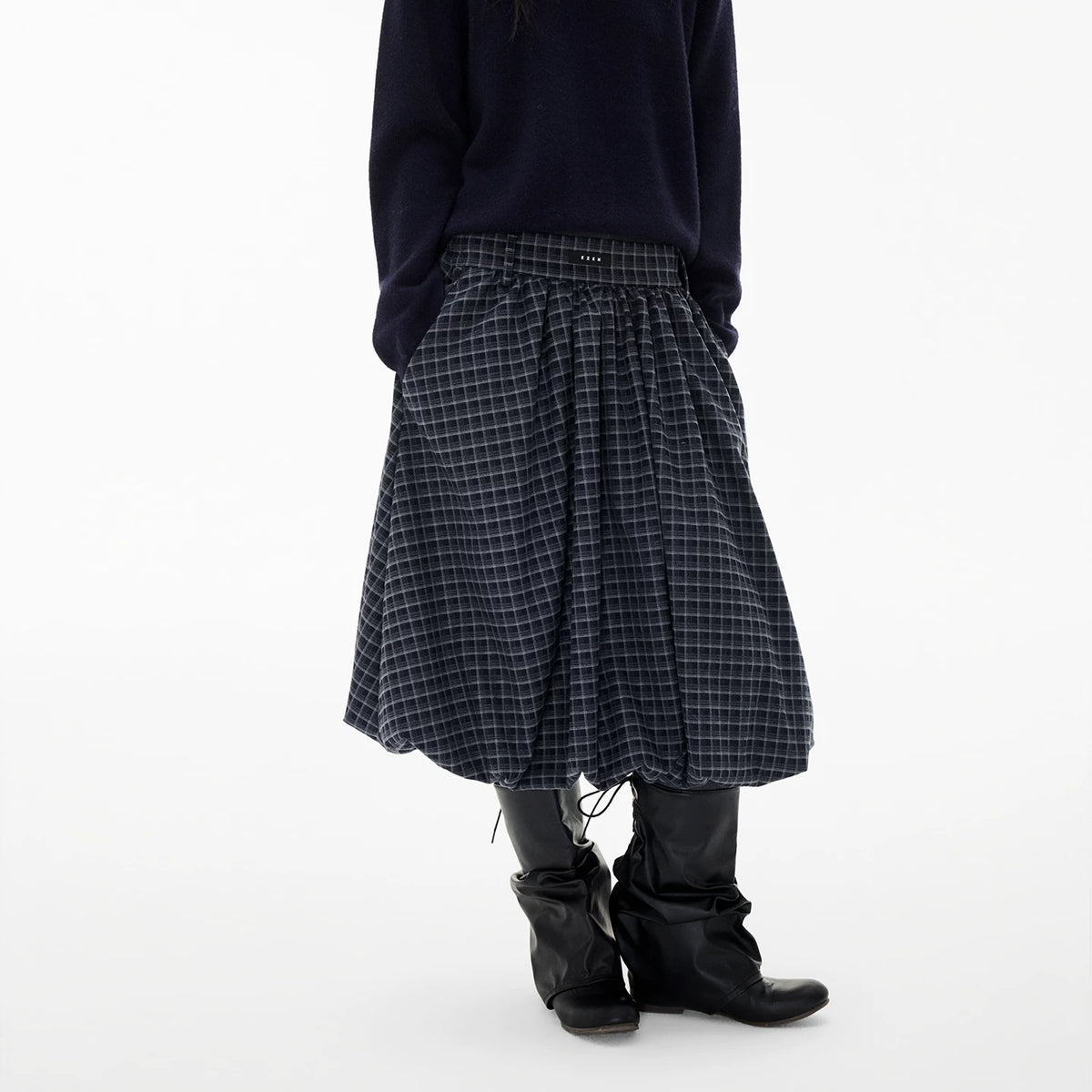 Gathered A-Line Midi Skirt product view 6