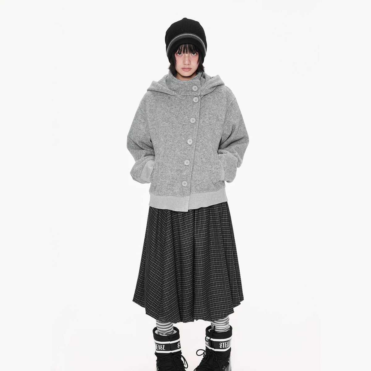 Button-Front Hooded Jacket product view 7