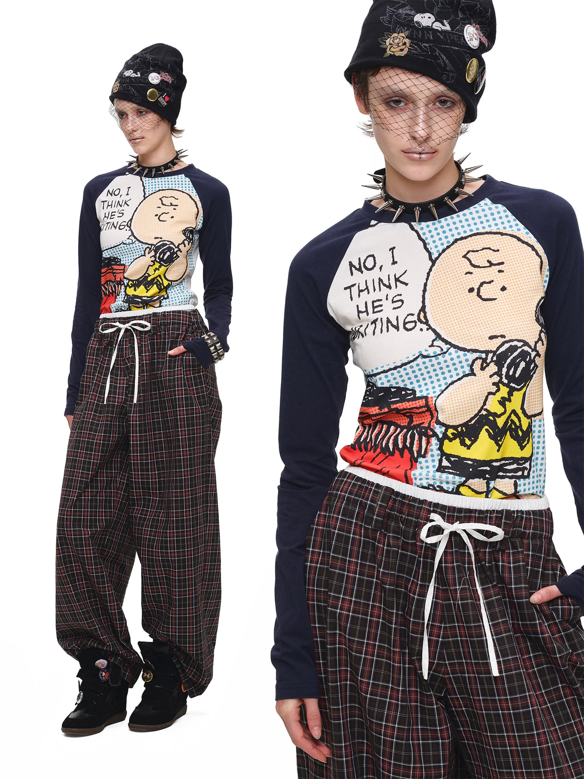 Comic-Graphic Raglan Stretch T-Shirt product view 2