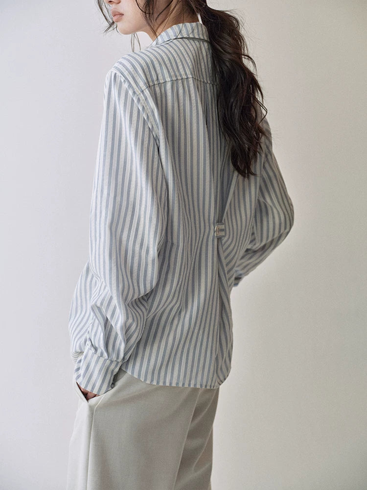 Lace-Trim Striped Shirt product view 3