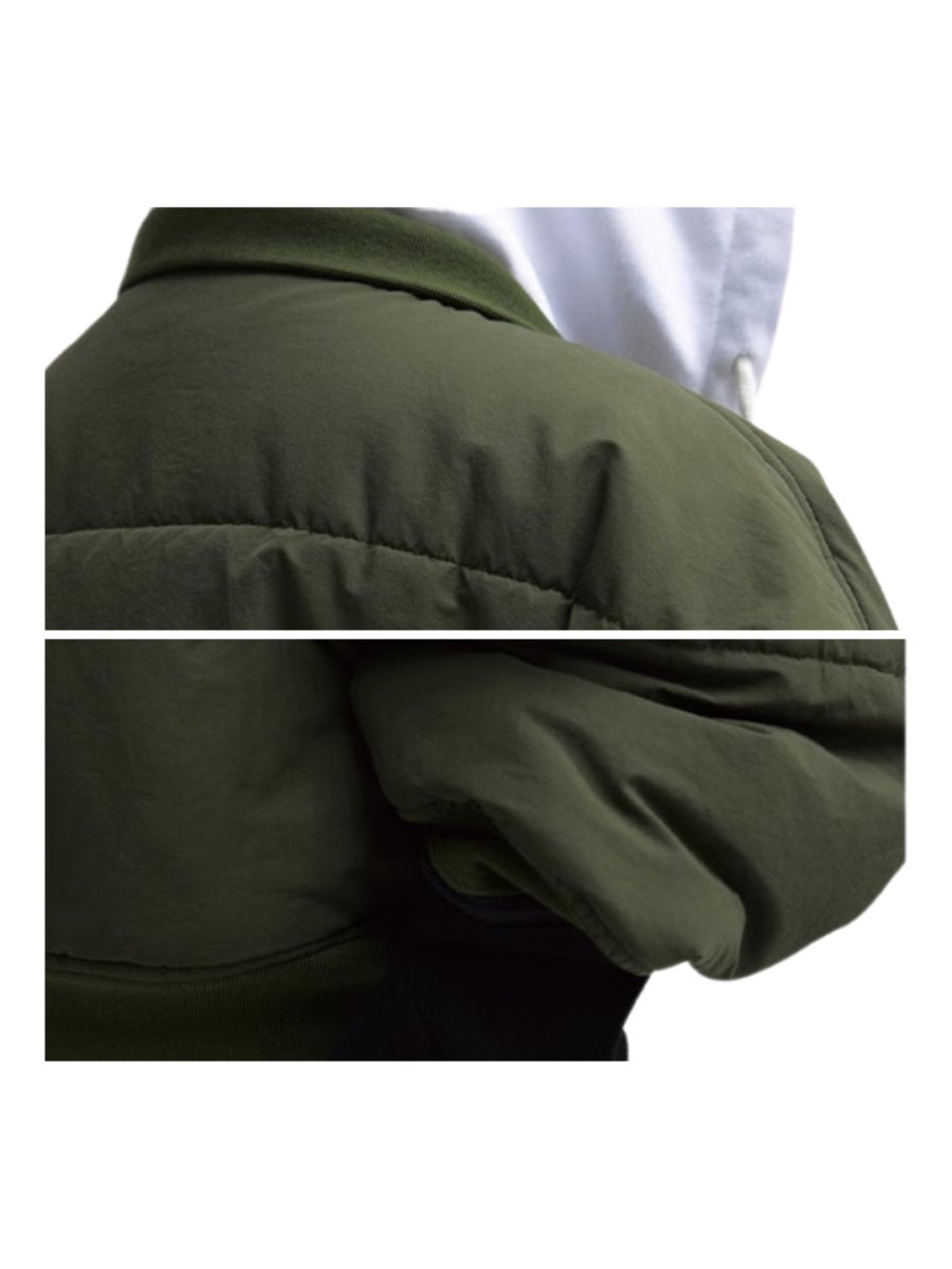 Reversible Olive Green Puffer Jacket