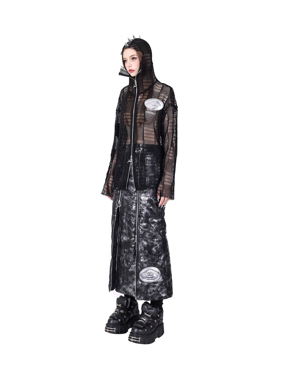 PINKSPINK Gothic Moon Mesh Jacket - Black