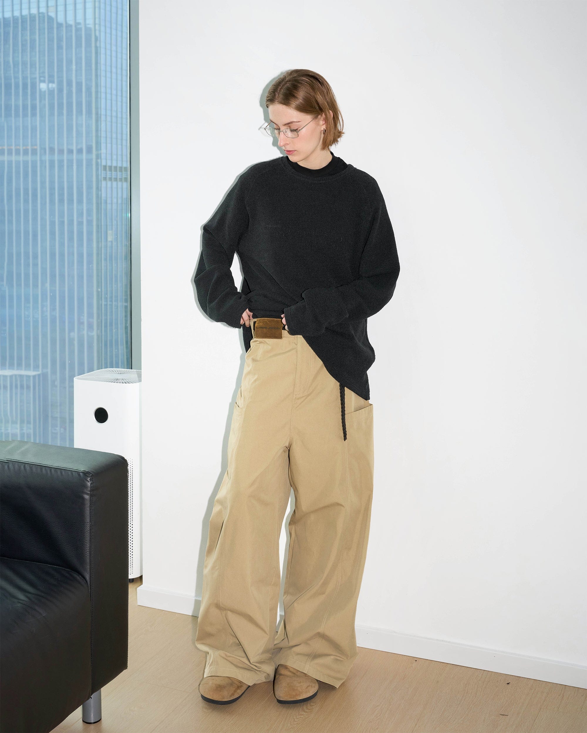 Wide Leg Khaki Pants