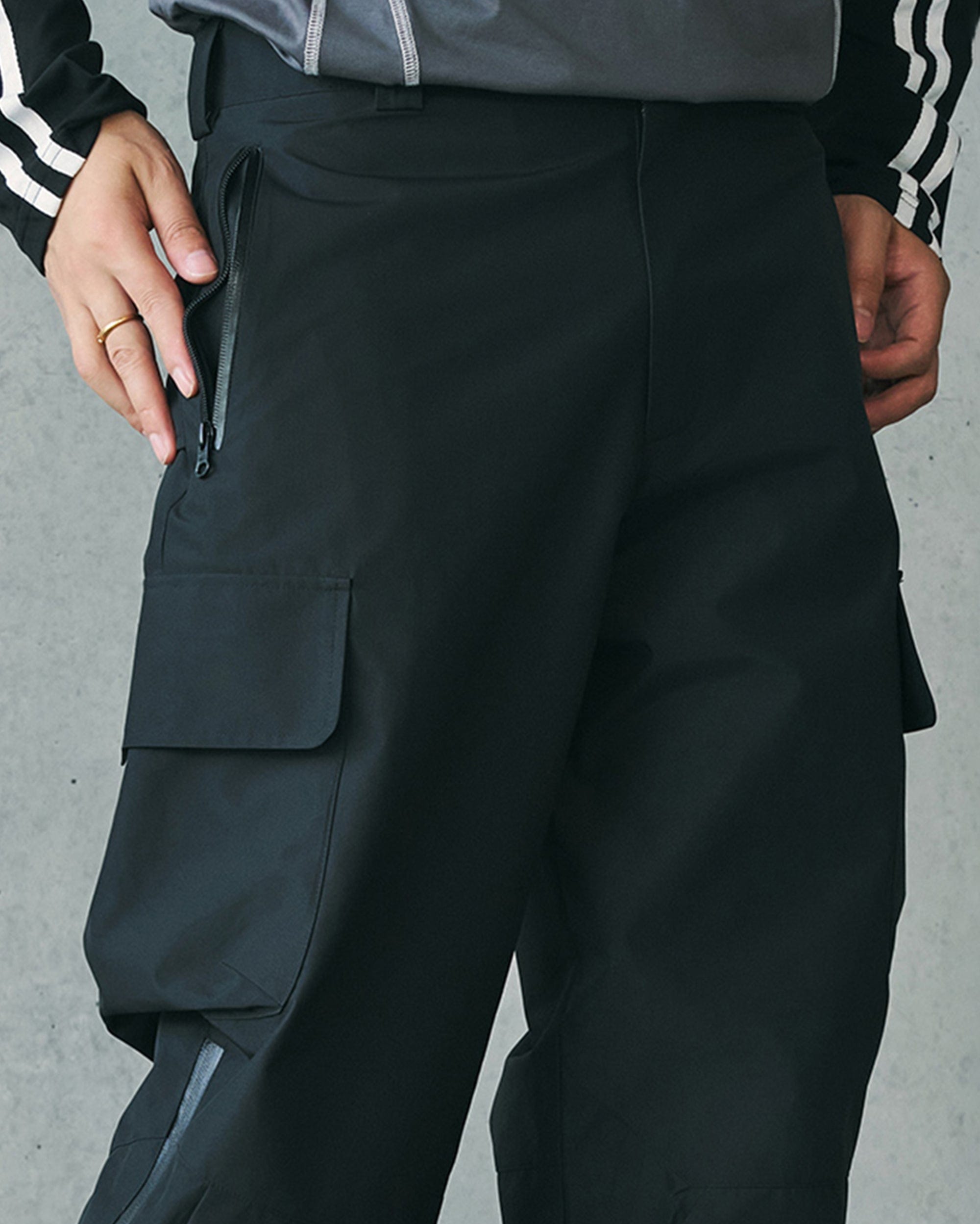 Utility Pleated Spliced Cargo Pants