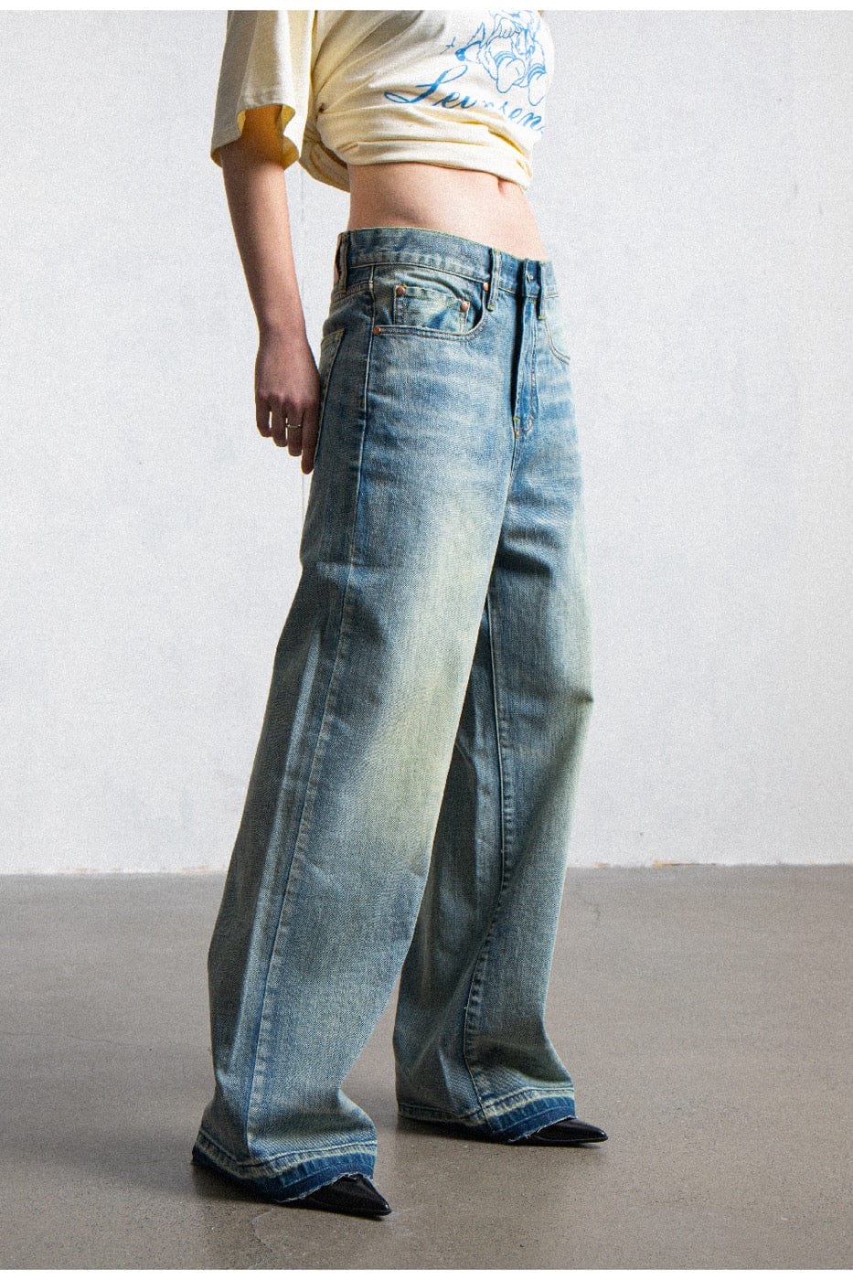 Raw Edge Light Wash Jeans