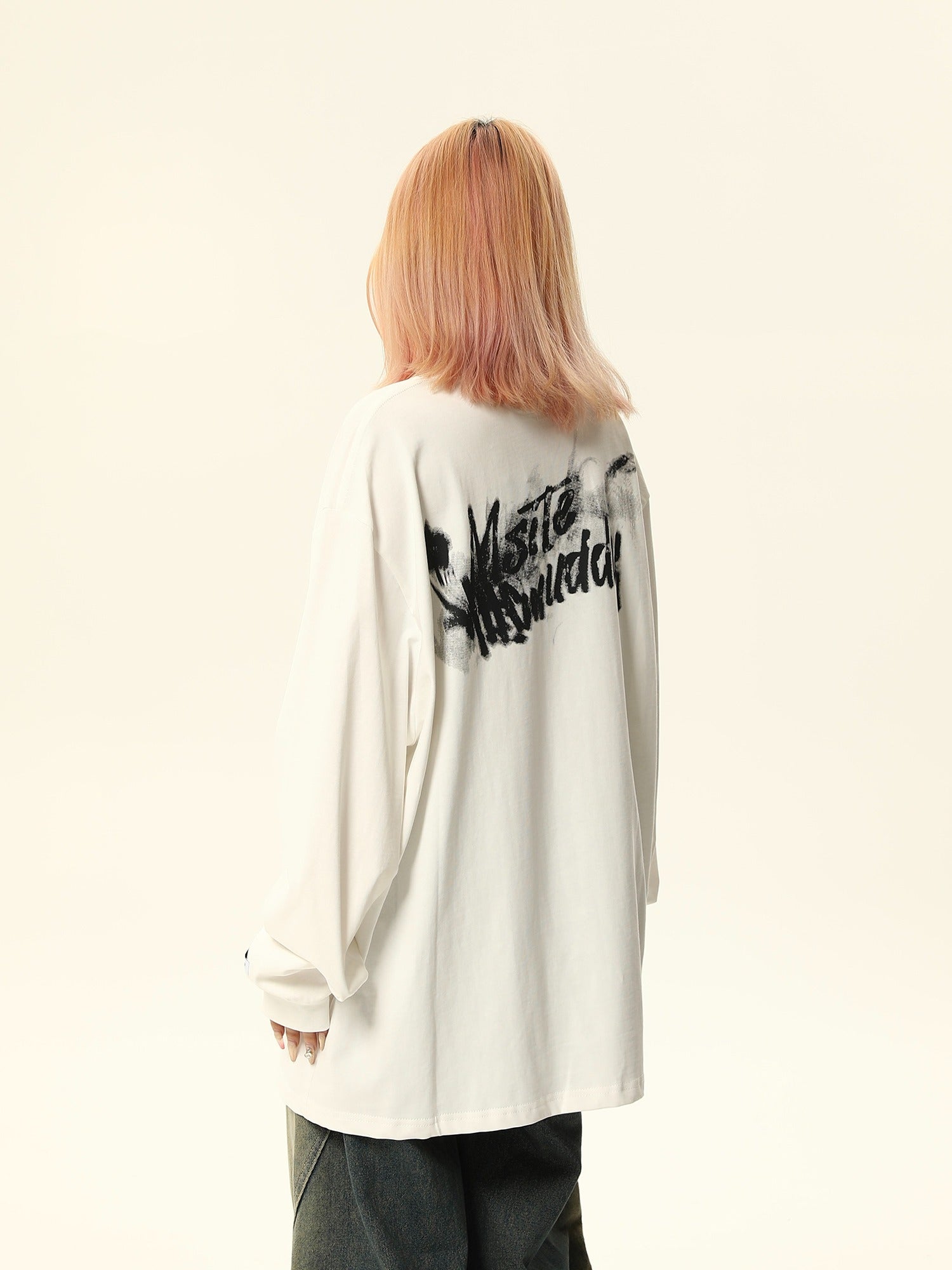 Graphic Oversized Long Sleeve Tee