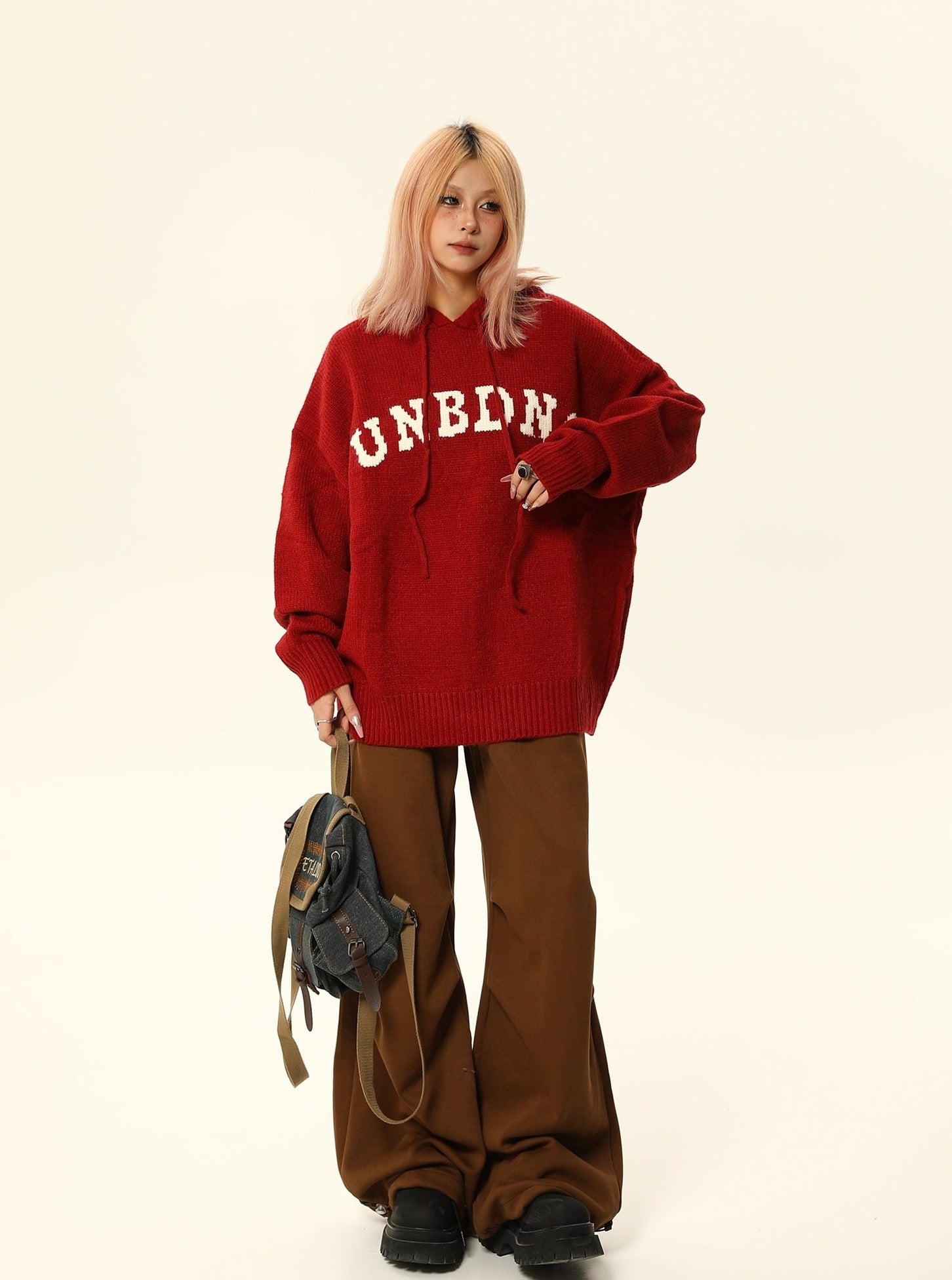 UNBDNS Hooded Knit Sweater Jacket