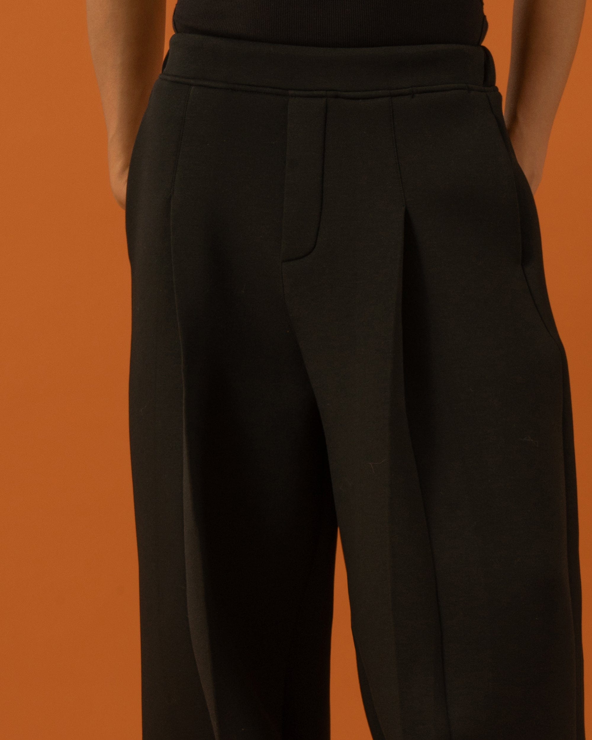 Wide Leg Pleated Crinkled Sweatpants