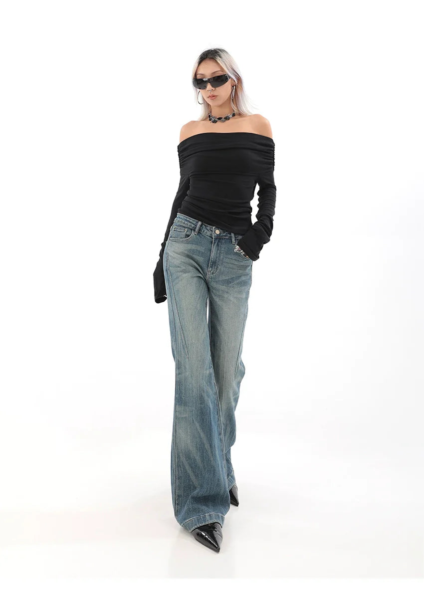 Light Wash Bell Bottom Flare Jeans