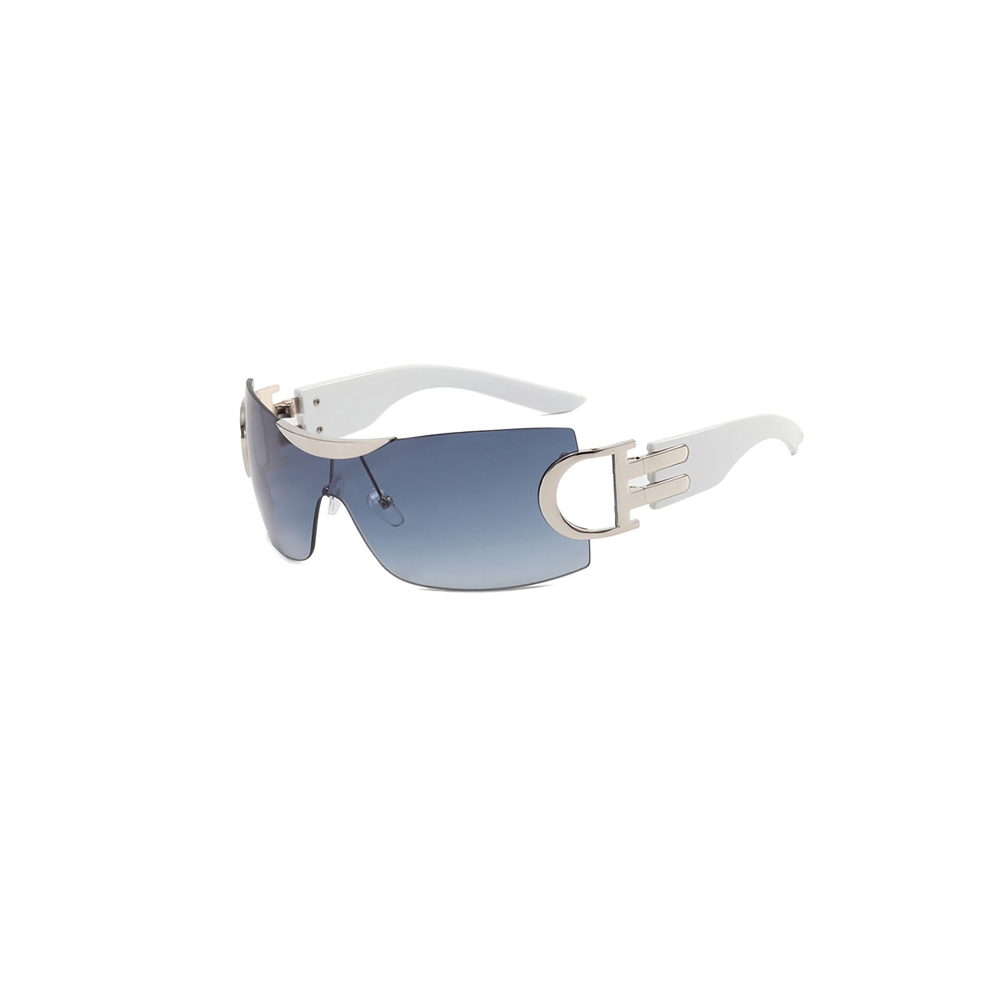 Sculpted Shield Wraparound Sunglasses - view 2