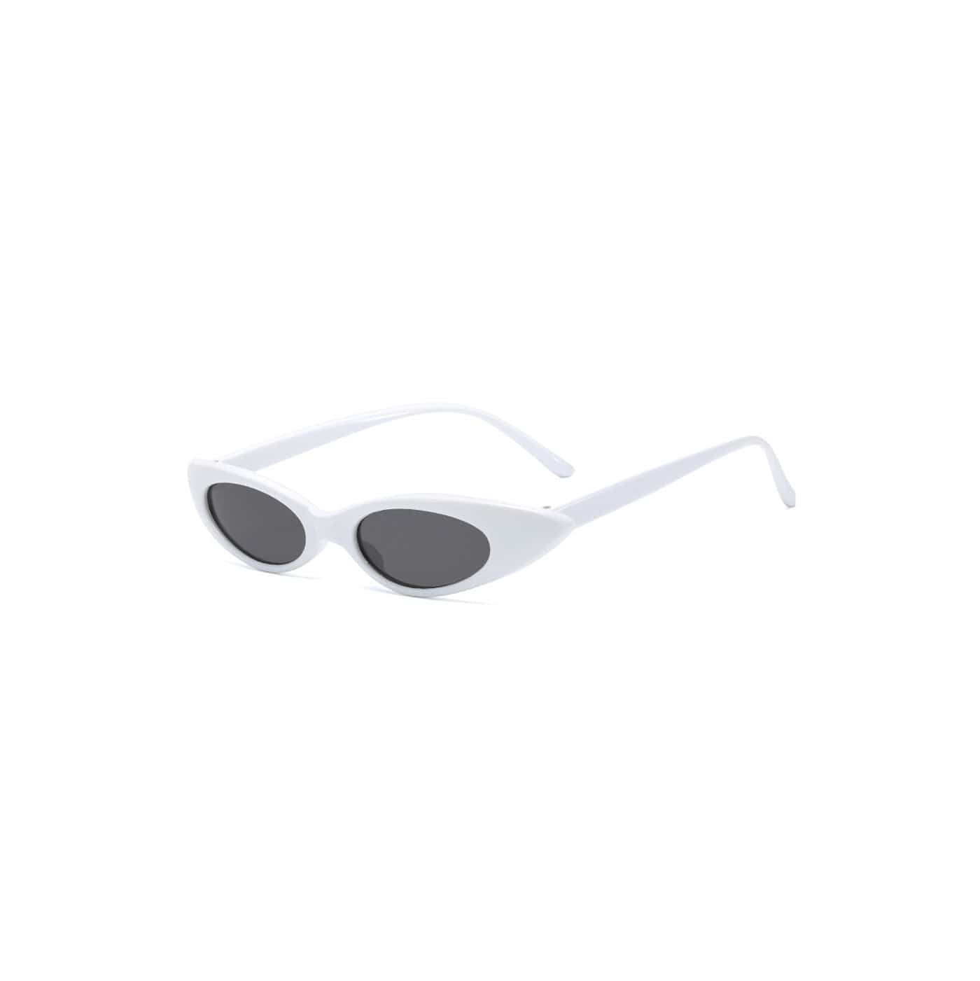 White Cat Eye Sunglasses with Pink Tinted Lenses