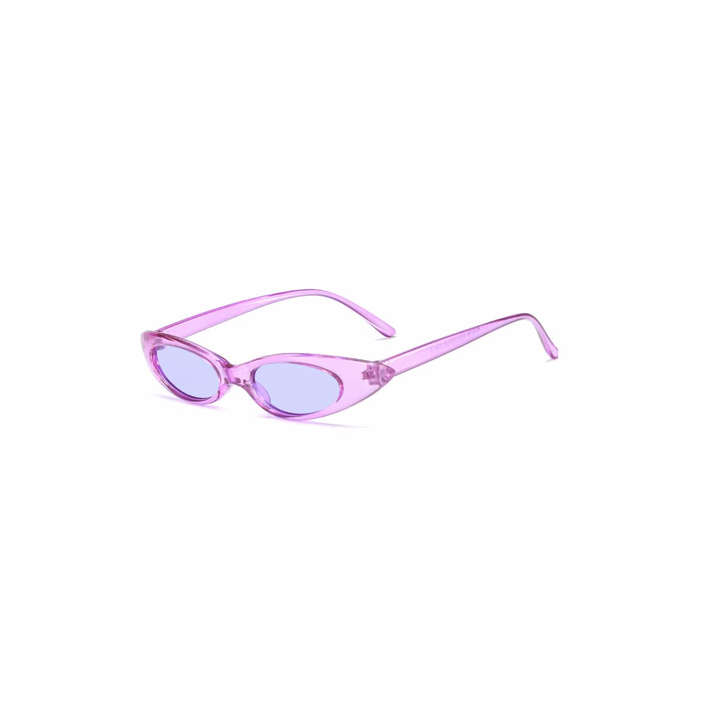 White Cat Eye Sunglasses with Pink Tinted Lenses