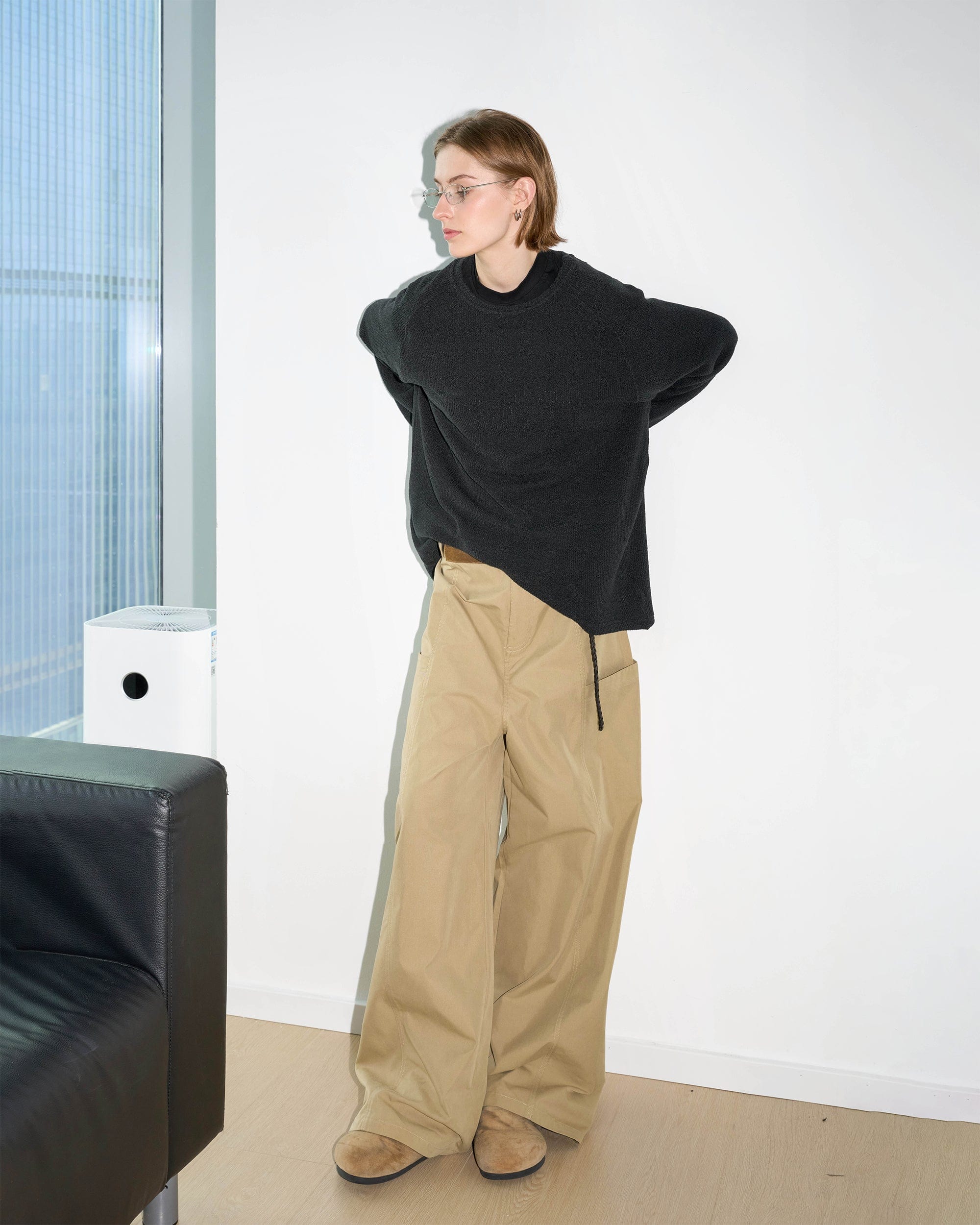 Wide Leg Khaki Pants