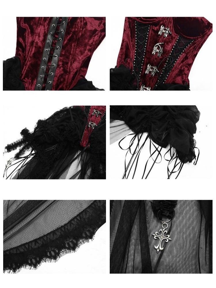 Velvet Lace Steampunk Corset