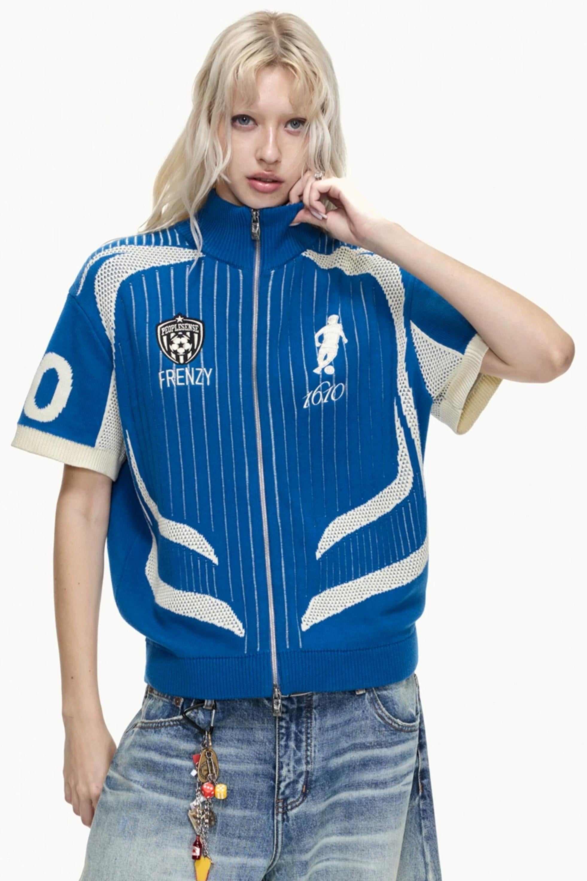 Men's Racing Retro Knit Polo Shirt