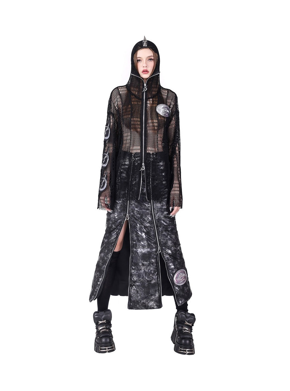 PINKSPINK Gothic Moon Mesh Jacket - Black