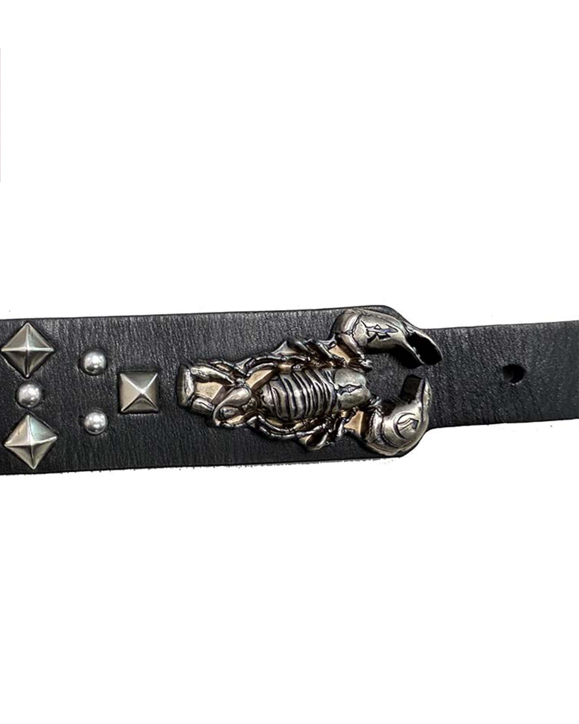 Studded Leather Scorpion Belt