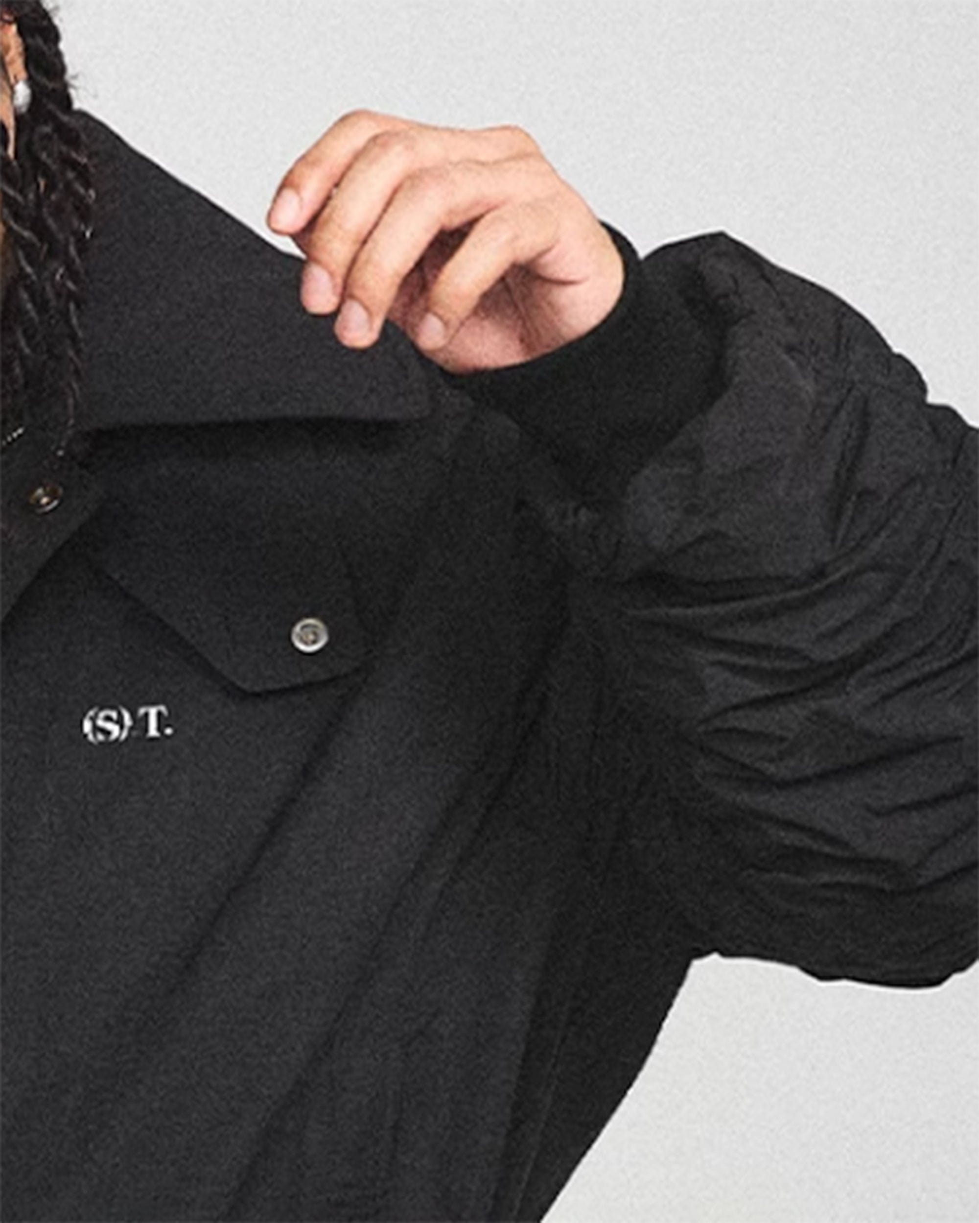 Sleeve Pocket Bomber Jacket