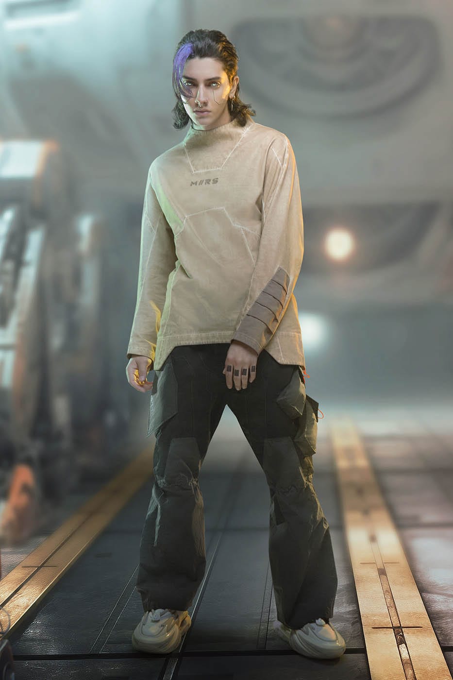 Tactical Paneled Long Sleeve T-Shirt