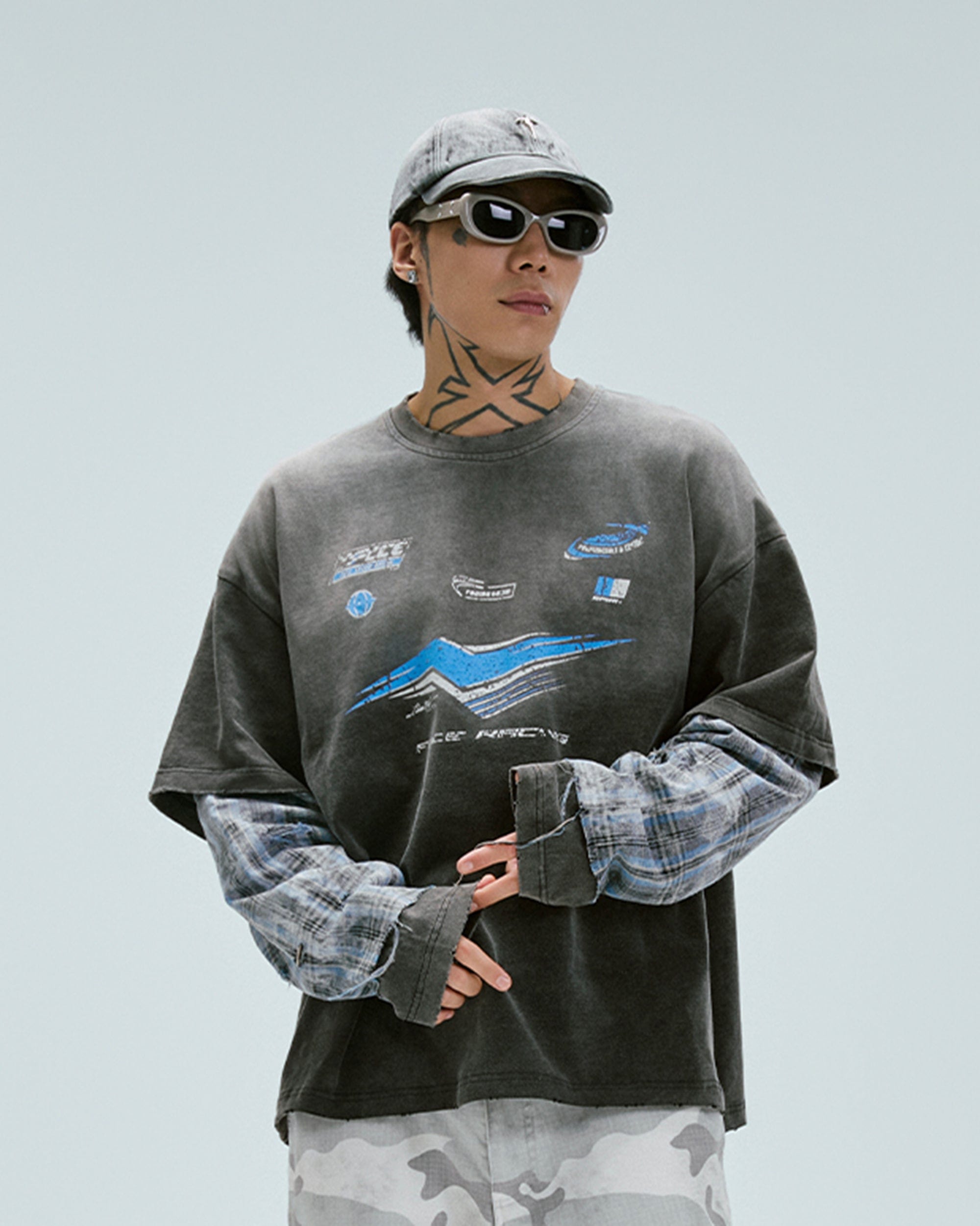 Racing Layered Long-Sleeve Tee