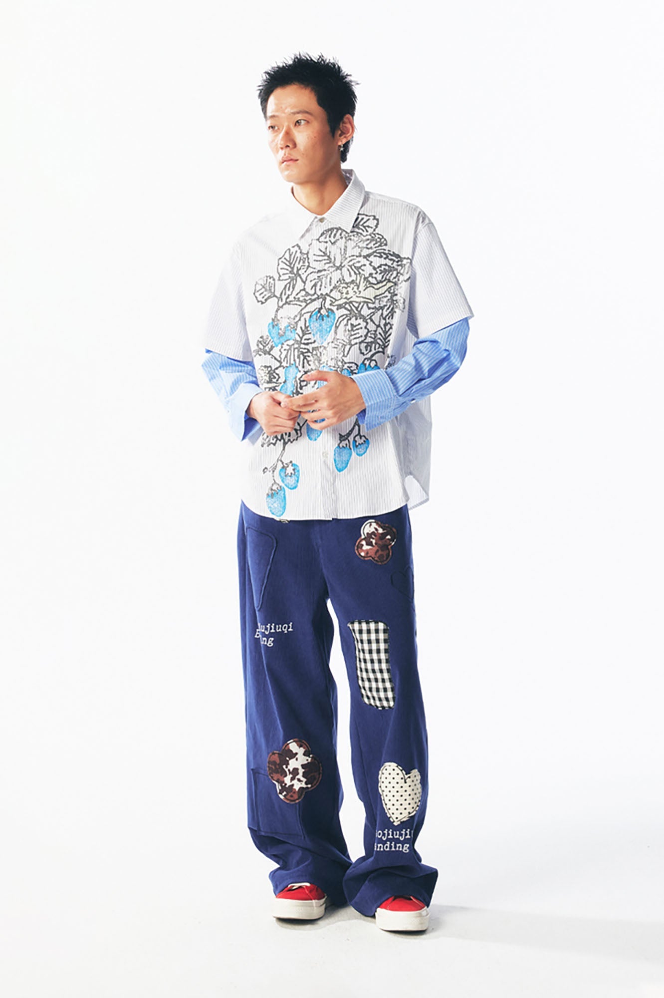 Strawberry Graphic Layered Long Sleeve Tee