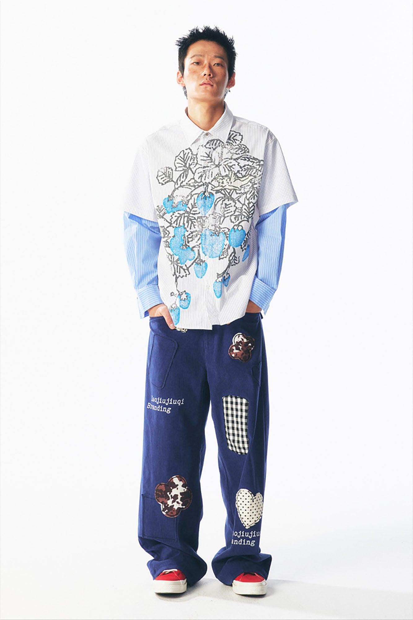 Strawberry Graphic Layered Long Sleeve Tee