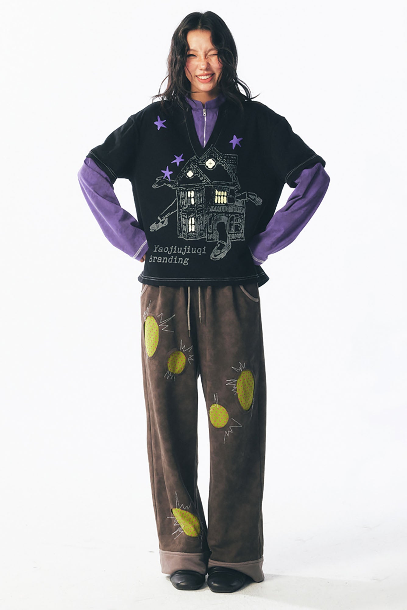 Retro Layered Graphic Long Sleeve Tee