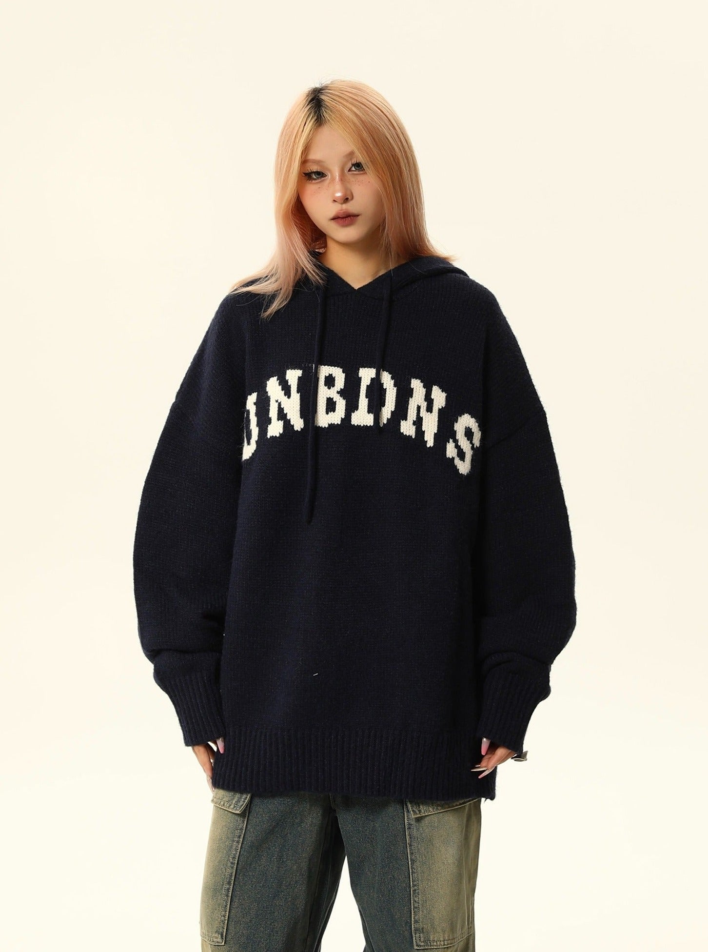 UNBDNS Hooded Knit Sweater Jacket