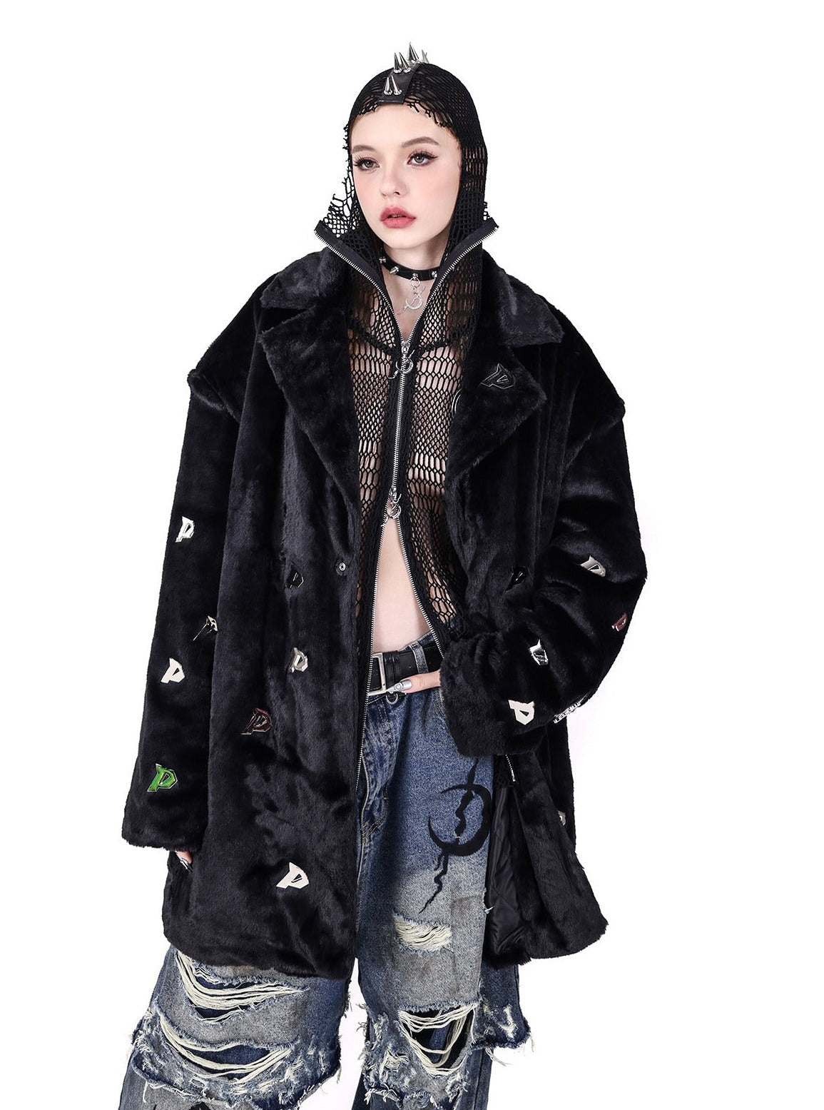 PINKSPINK Gothic Moon Mesh Jacket - Black