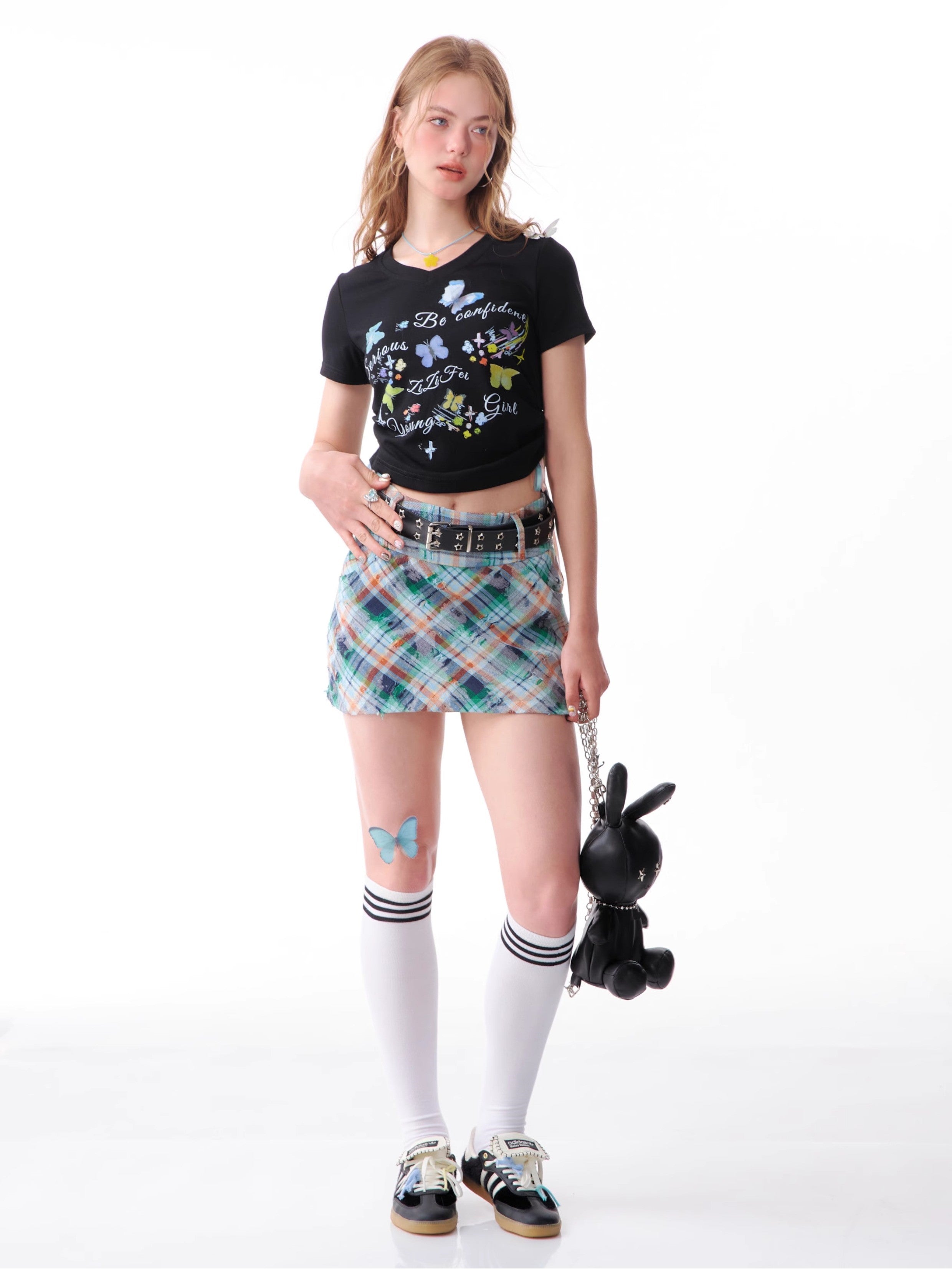 Retro Plaid Mini Skirt