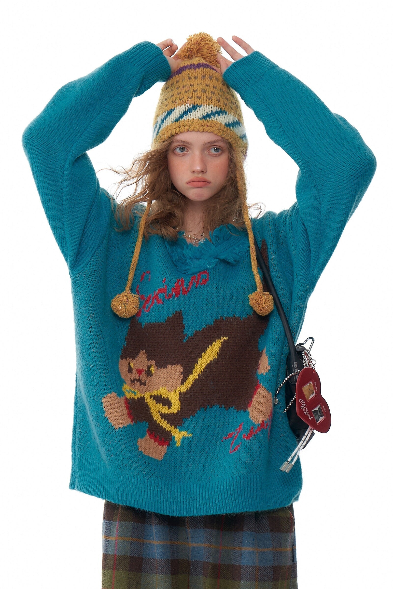 Dancing Cat Knit Sweater