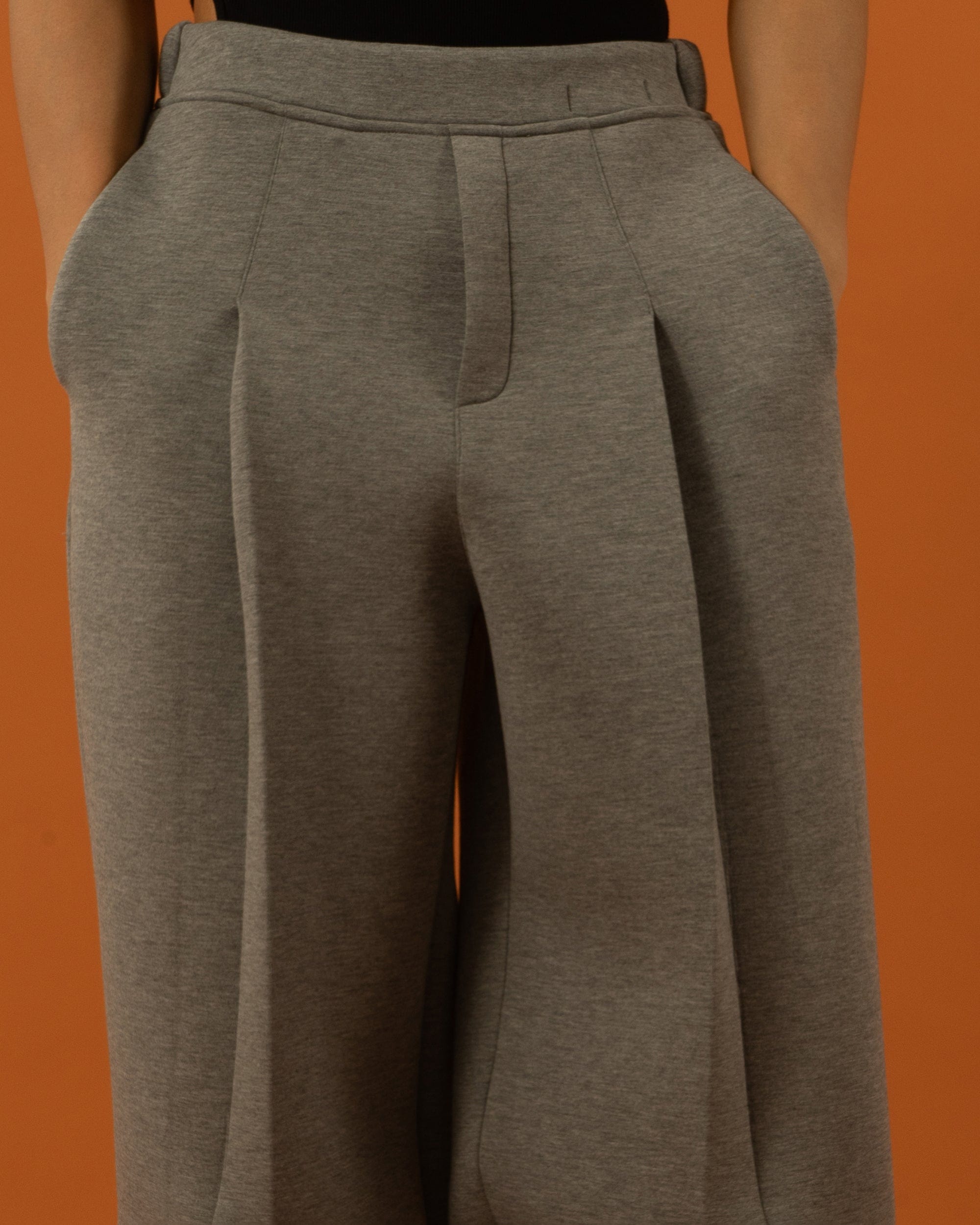 Wide Leg Pleated Crinkled Sweatpants