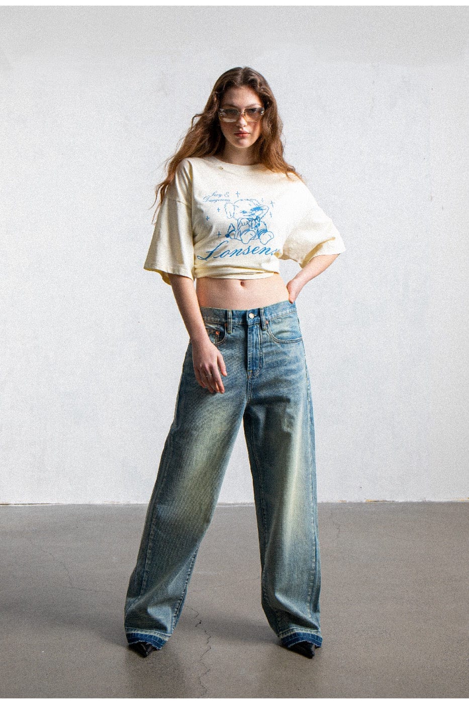 Raw Edge Light Wash Jeans